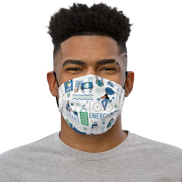SHARE GOOD ENERGY CLASSIC - White Premium face mask