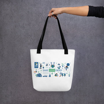 Share Good Energy Classic - Tote bag white with color handles