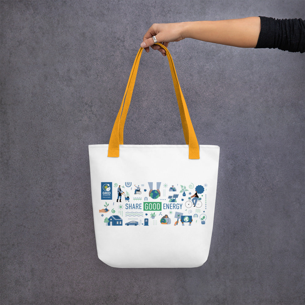 Share Good Energy Classic - Tote bag white with color handles