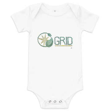 People Power GRID Logo - Baby short sleeve onesie