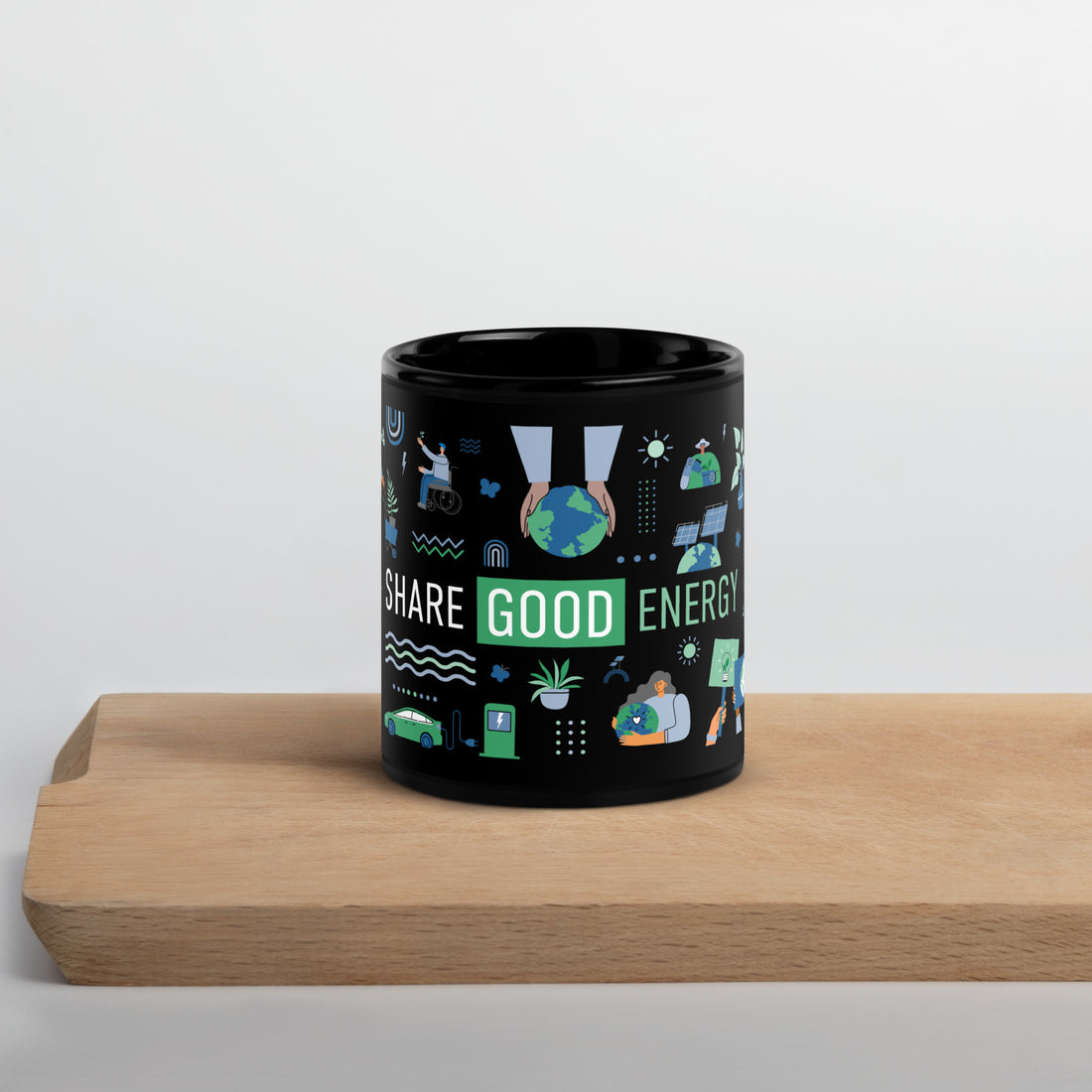 Share Good Energy Classic - Black Glossy Mug