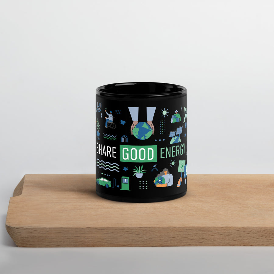 Share Good Energy Classic - Black Glossy Mug