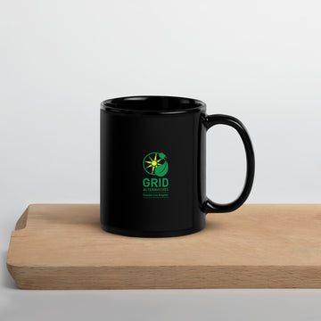 GRID GLA Logo - Black Glossy Mug