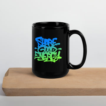 Share Good Energy Drip - Black Glossy Mug