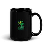GRID GLA Logo - Black Glossy Mug