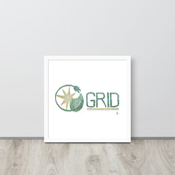 People Power GRID Logo - Framed poster
