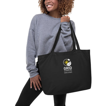 GRID GLA Logo - Large organic tote bag black