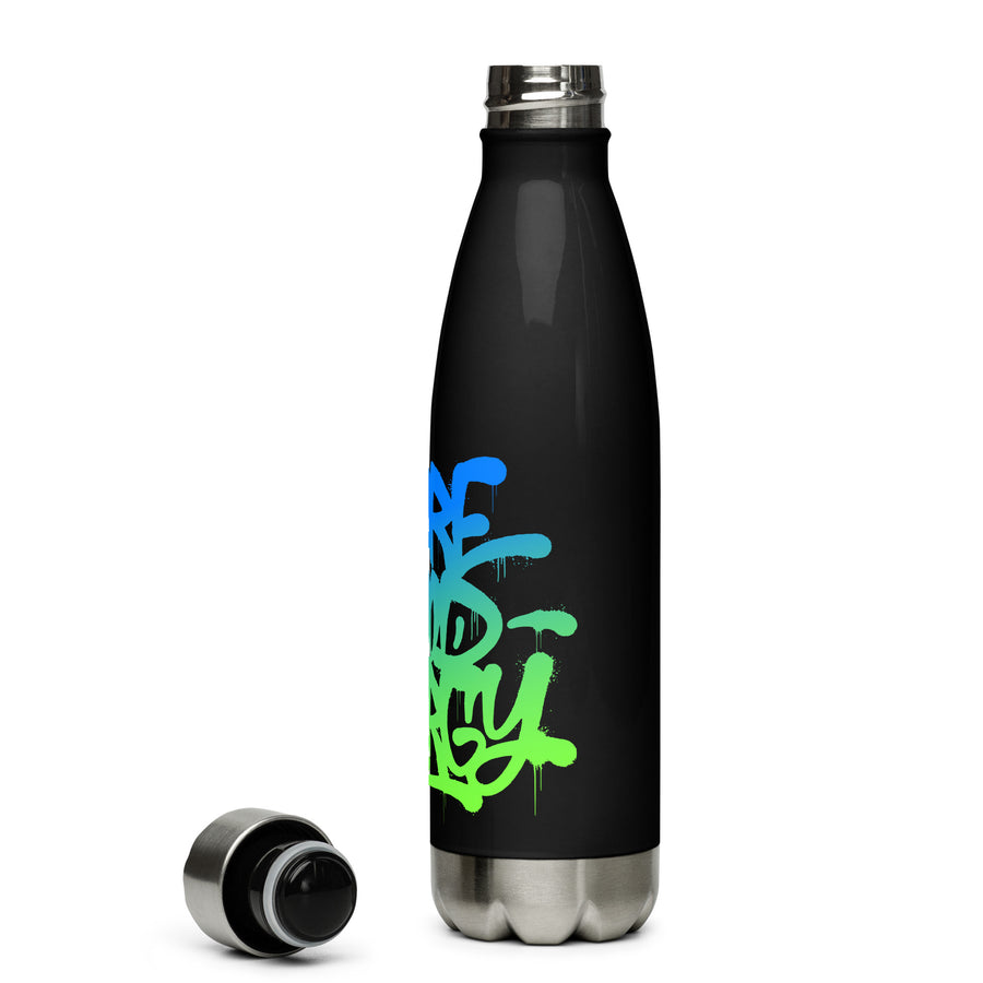 SHARE GOOD ENERGY DRIP - Black Stainless Steel Water Bottle