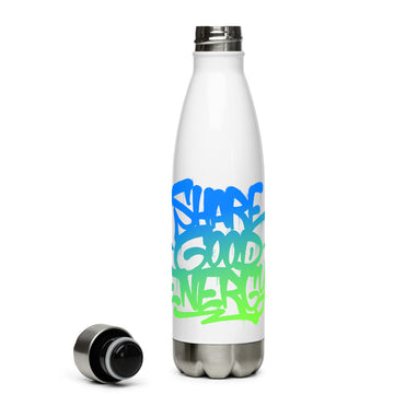 Share Good Energy Drip - Stainless Steel Water Bottle white