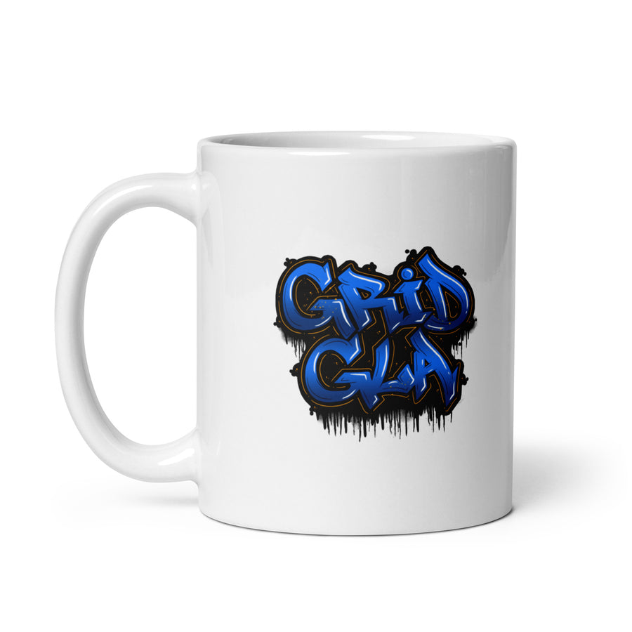 GRID GLA Tag - White glossy mug