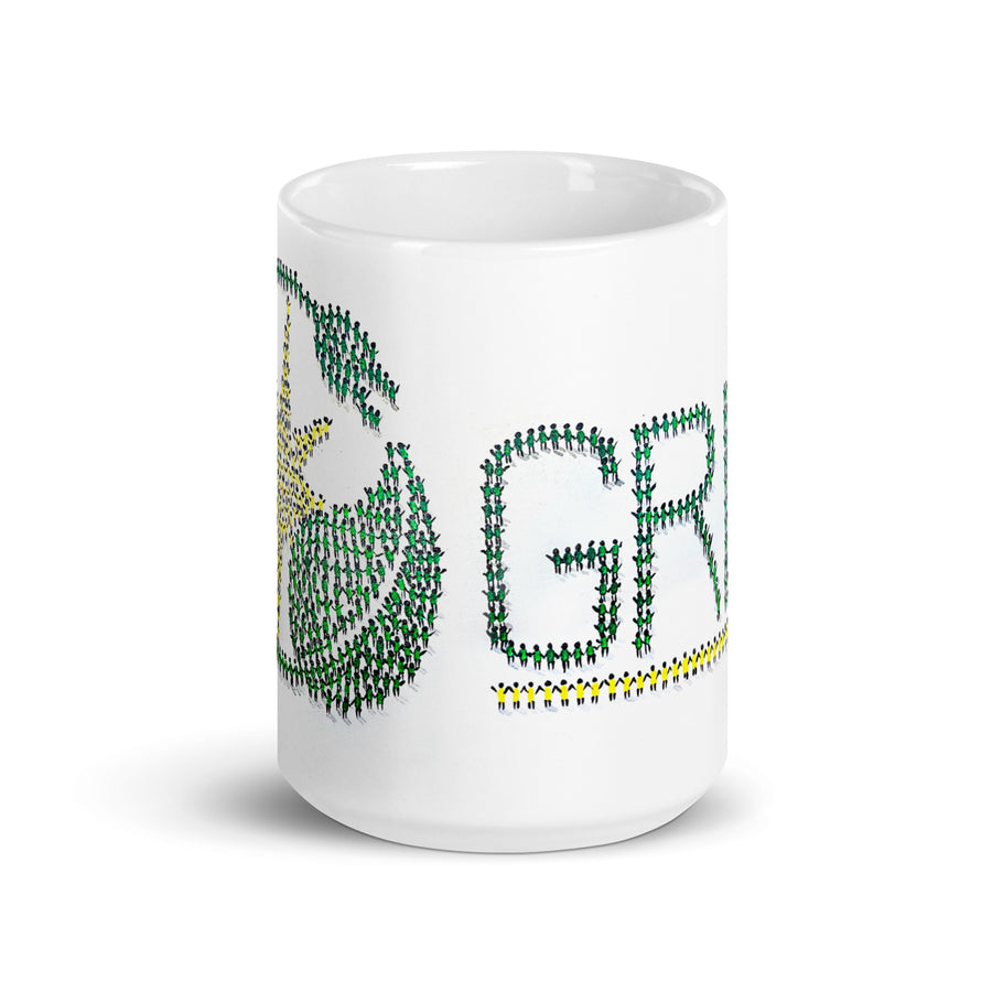 People Power GRID Logo - White glossy mug