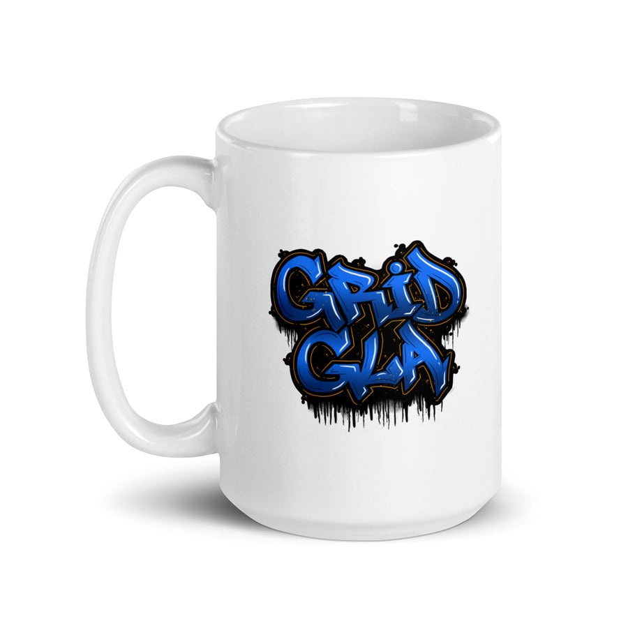 GRID GLA Tag - White glossy mug