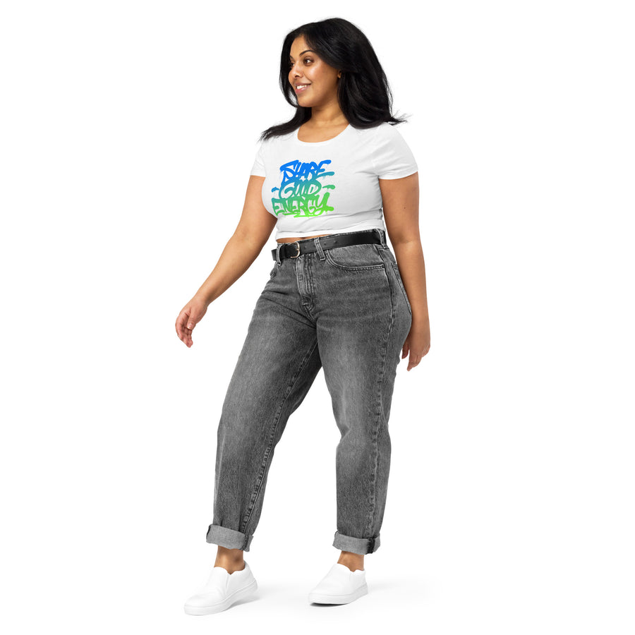 Share Good Energy Drip - Women’s Crop Tee multicolor