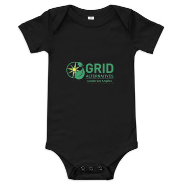 GRID GLA Logo - Baby short sleeve one piece black